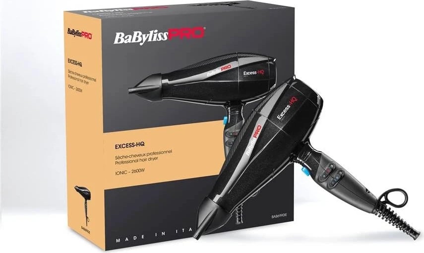 Fen për Flokët BaByliss Excess-HQ, 2600 W, Ngjyrë e Zezë
