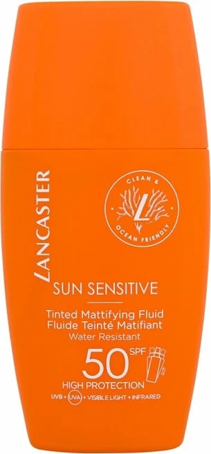 Fluid për fytyrë me SPF Lancaster Sun Sensitive Tinted Mattifying për femra, SPF50, 30ml