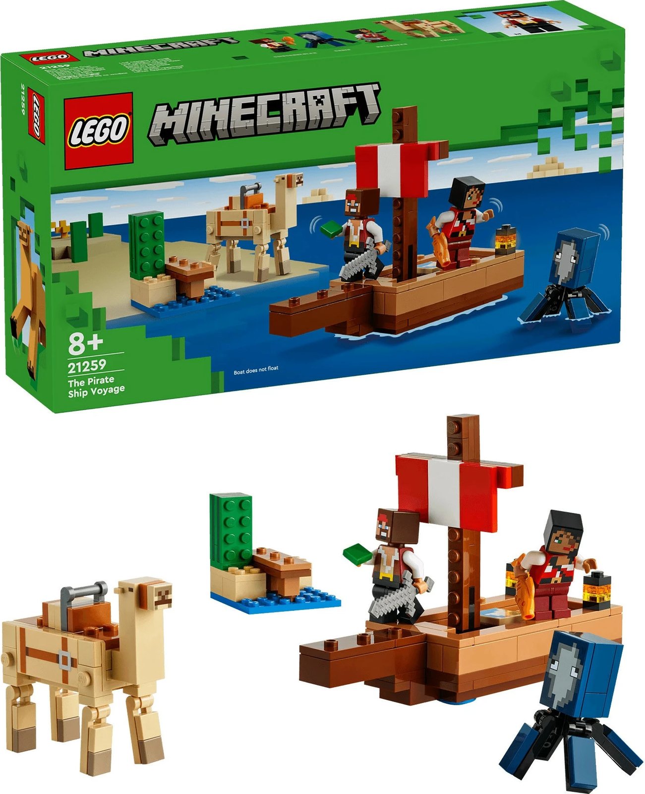 Set LEGO Minecraft 21259 Pirate Ship Voyage