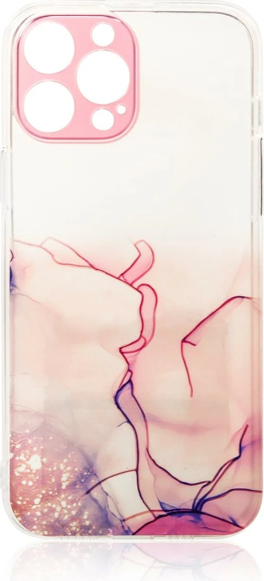 Mbështjellës Hurtel Marble Case për iPhone 12 Pro Max, Rozë