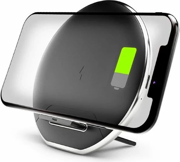 Karikues wireless Denver CPQ-10 për smartphone, USB, zi/argjendtë