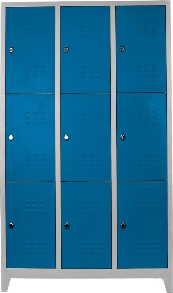 Dollap locker për depo, ngjyrë gri dhe kaltër, Skye Decor, Js1015Ma