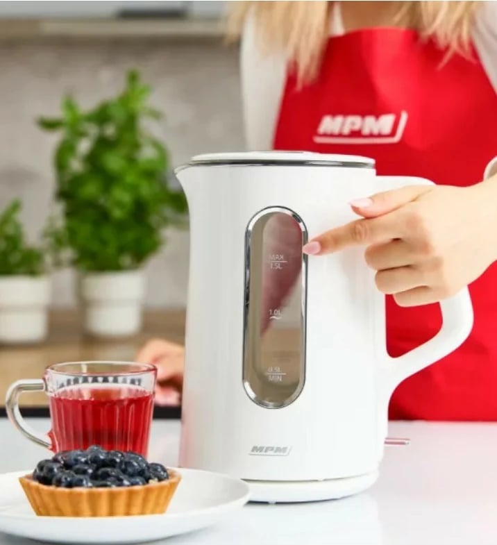 Ibrik elektrik MPM MCZ-126/B, 1.5L, Bardhë