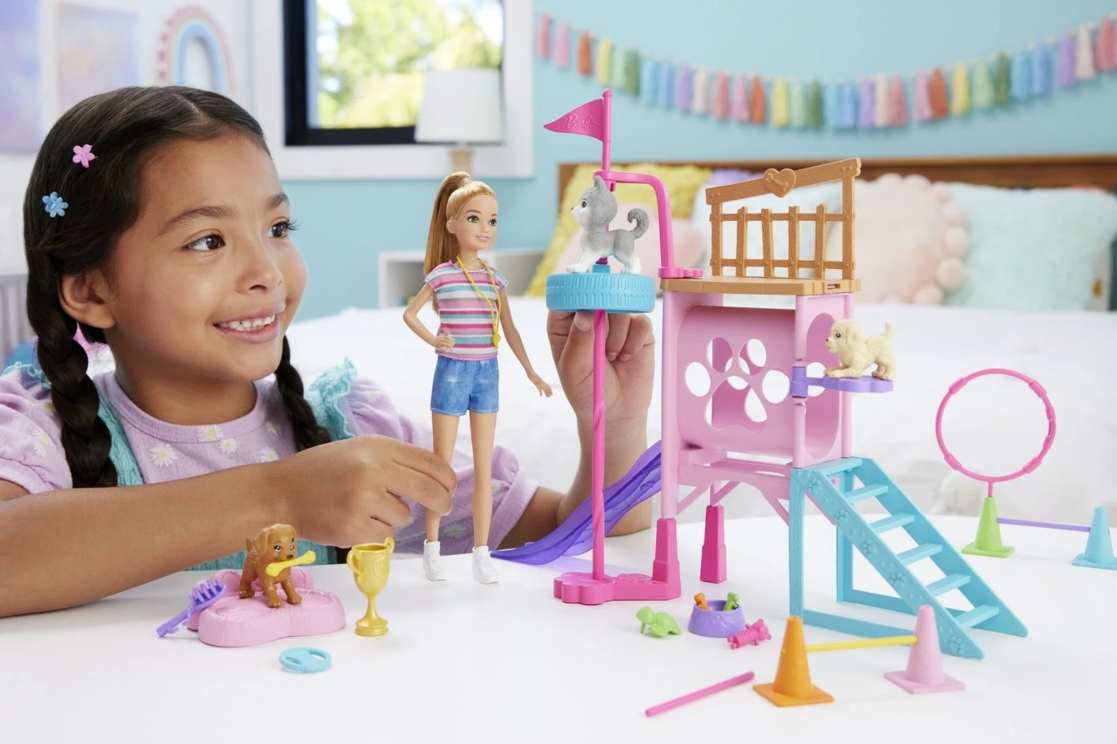 Set lodrash Barbie Dog Playground + Stacie MATTEL HRM10, Shumëngjyrësh