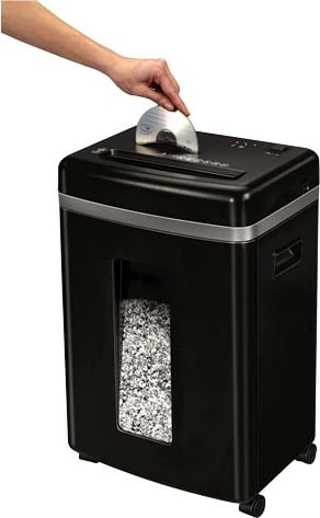 Shredder Fellowes Powershred 450M, micro-cut, 22L, 9 fletë, e zezë