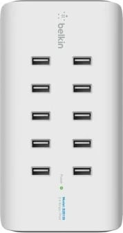 Karikues Belkin Rockstar, Universal, 10 USB 2.0, i bardhë