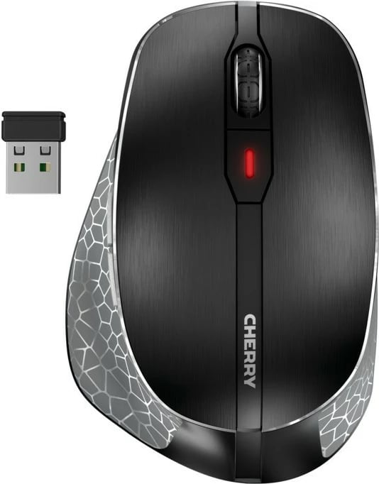 Maus Cherry MW 8C ERGO, Djathtas, Optik, RF Wireless + Bluetooth, 3000 DPI, Zi, Gri