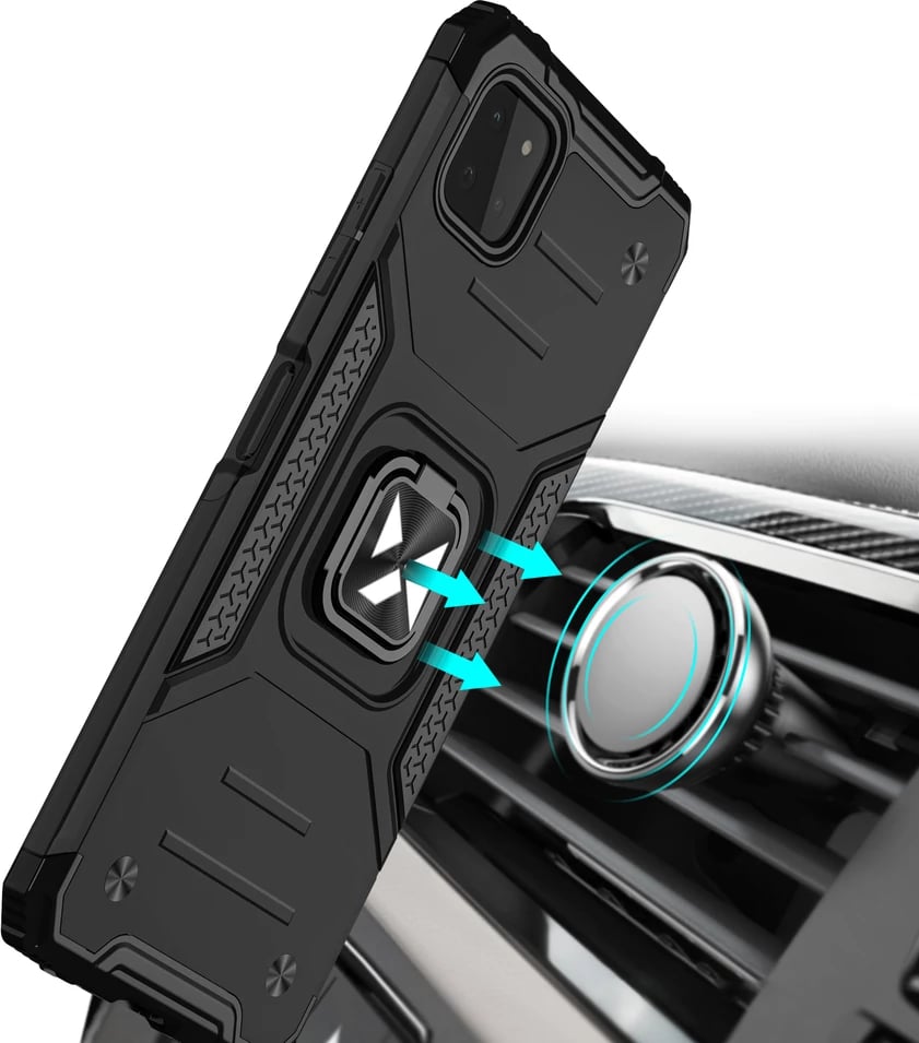 Mbështjellës Wozinsky Ring Armor me mbajtëse, për Samsung Galaxy A22 4G, Blu