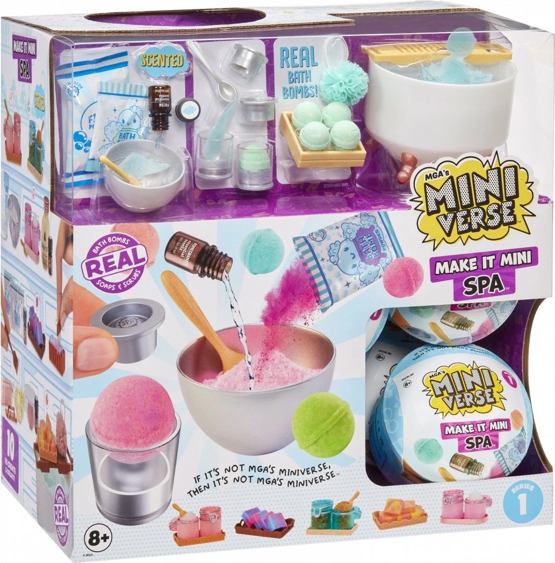 Set figurina miniaturë MGA Miniverse Make It Mini Spa, 15 copë