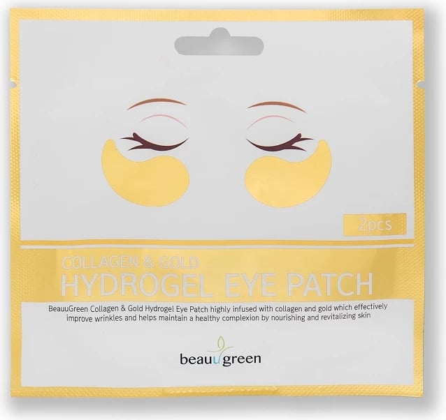 Patch nën sy për femra BeauuGreen Collagen & Gold Hydrogel Eye Patch, 2 copë