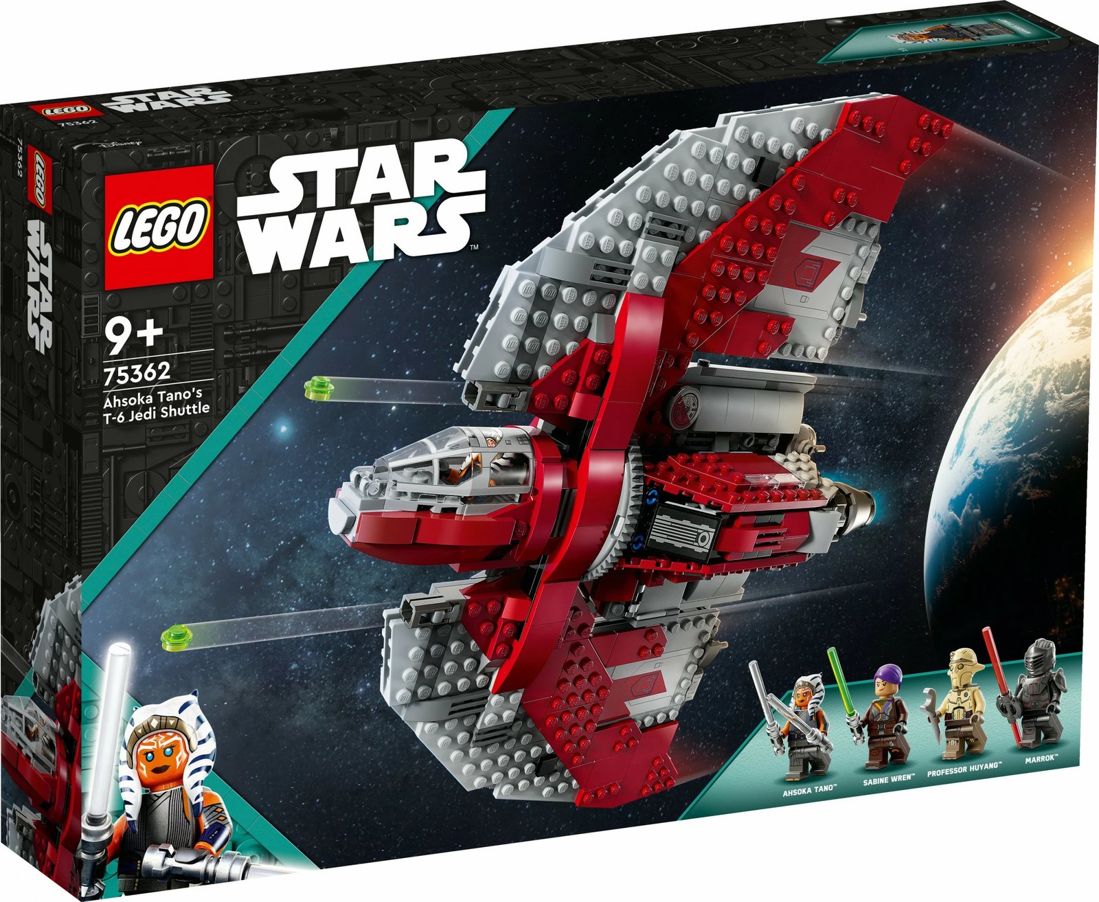 Set ndërtimi LEGO Ahsoka Tano's T-6 Jedi Shuttle, 601 pjesë, shumëngjyrësh