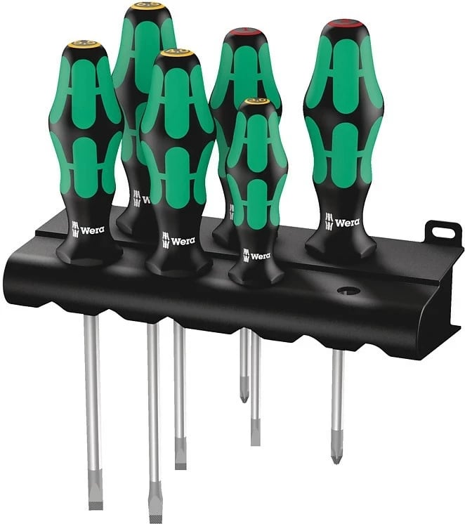 Set kaçavidash WERA 334/6 Kraftform, 6 copë, dorezë e zezë