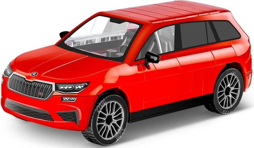 Set blloqe ndërtimi Cobi Klocki Skoda Kodiaq VRS, 105 pjesë, e kuqe