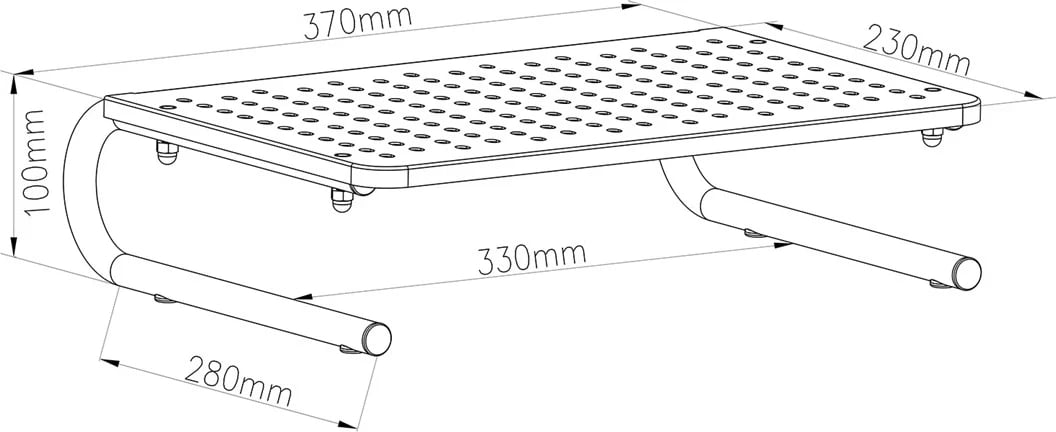 Stendë monitori/laptopi Maclean MC-948, e zezë