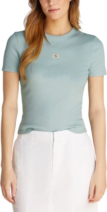Maicë Calvin Klein Jeans për femra, e kaltër e çelët