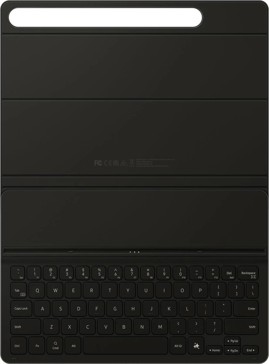 Mbështjellës tastierë Samsung EF-DX720, QWERTZ, Galaxy Tab S9, Galaxy Tab S9 FE, e zezë