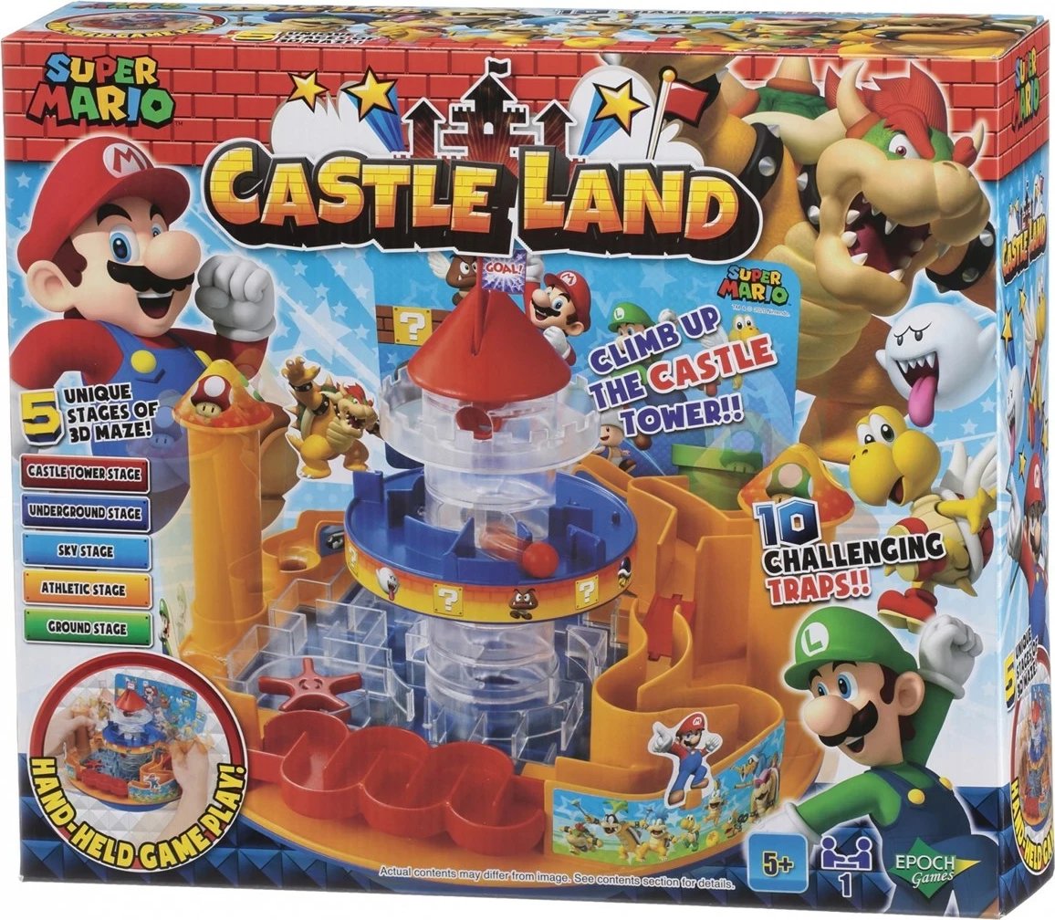 Lojë tavoline Super Mario Castle Land, për fëmijë, shumëngjyrëshe