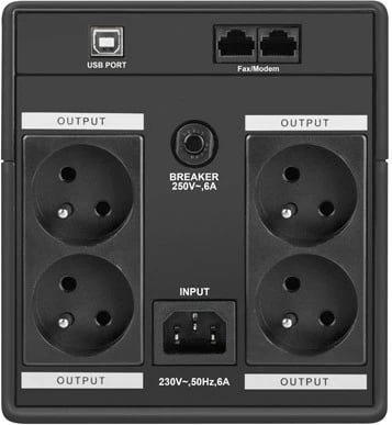 UPS Armac Home 1000E LED, 1000VA, 650W, 4x230V, Tower, E zezë