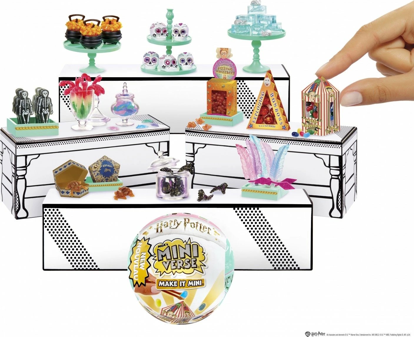 Figurinë koleksionuese MGA Miniverse Make It Mini Harry Potter Honeydukes, set, plastikë