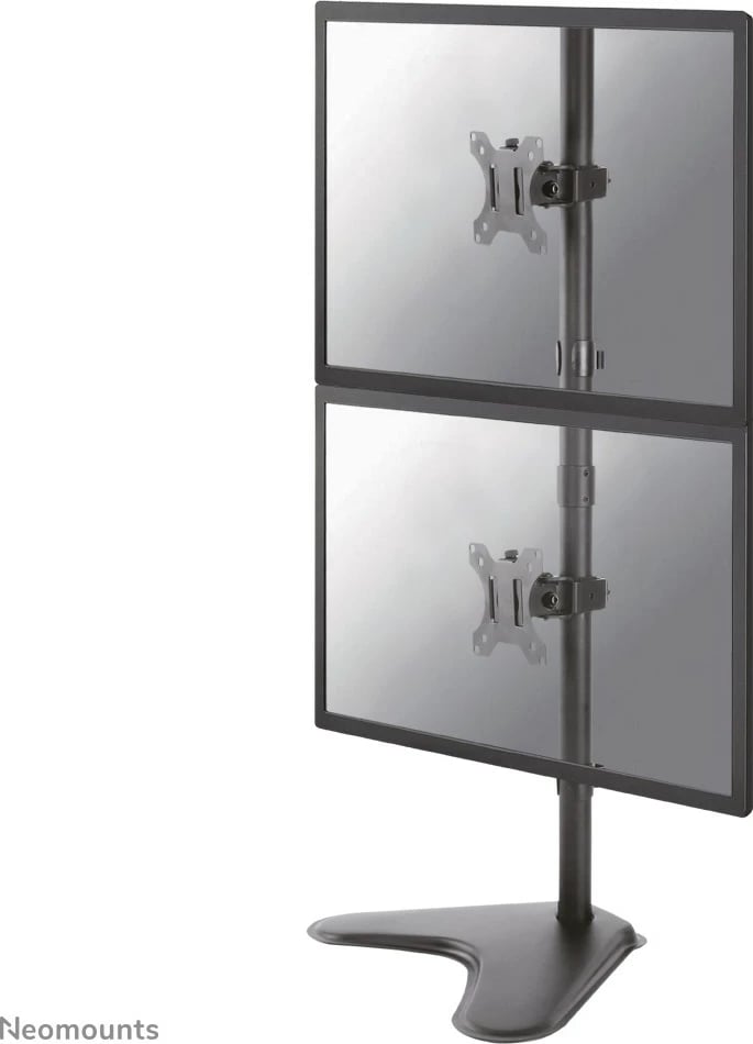 Mbajtëse monitori Neomounts FPMA-D550DDVBLACK, për 2 ekrane, 10-32 inç, rregullim lartësie, e zezë