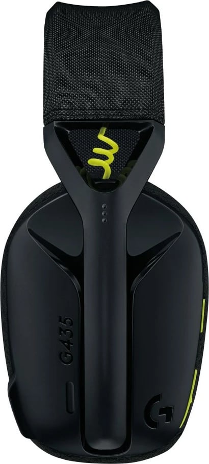Kufje gaming Logitech G435 LIGHTSPEED, pa tela, e zezë dhe e verdhë neon