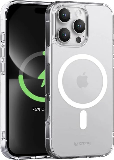 Mbështjellës CRONG Clear MAG Cover për iPhone 16 Pro Max, MagSafe, Transparent