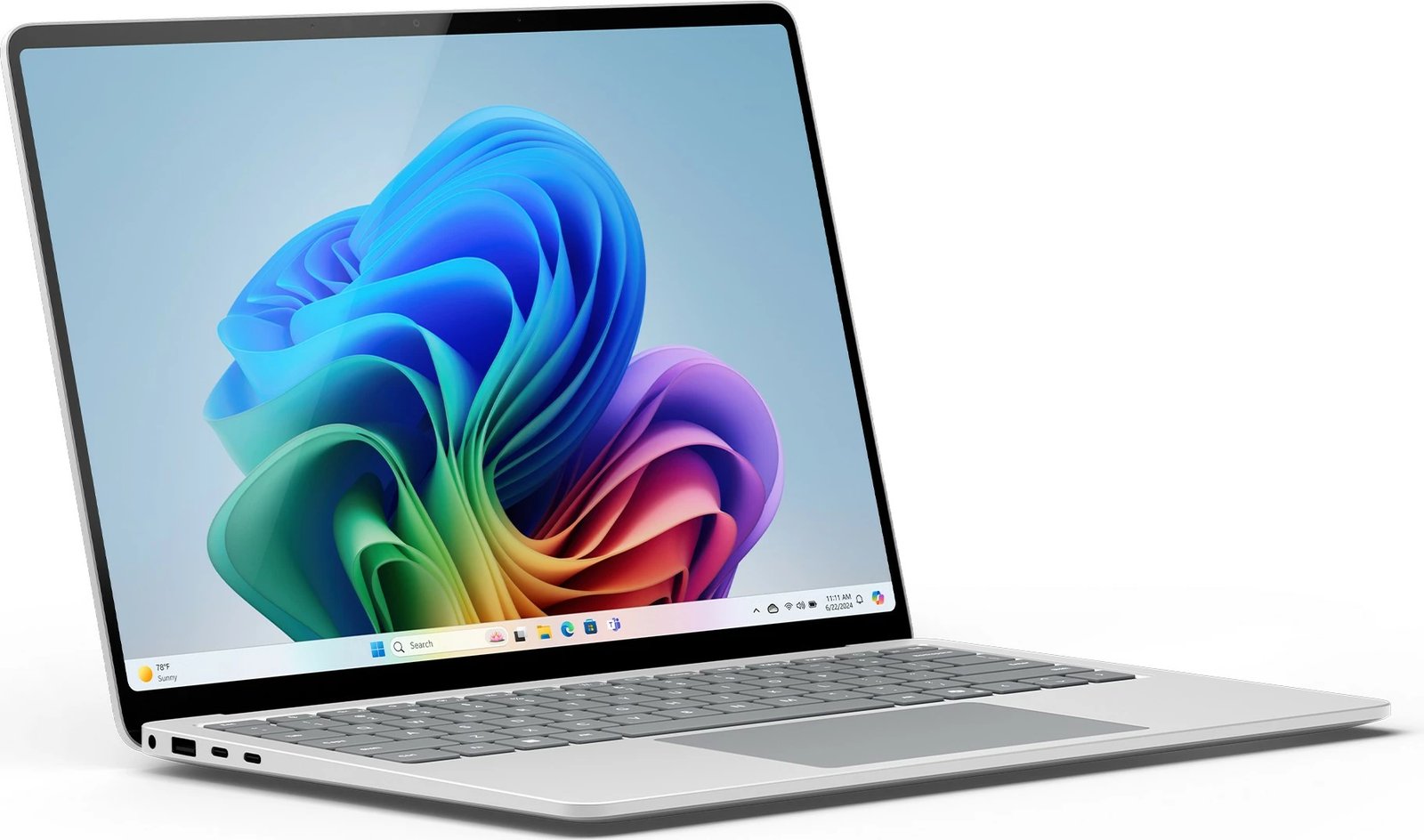 Laptop Microsoft Surface 7Gen., Copilot+ PC, 16/256, W11 Pro, Platin