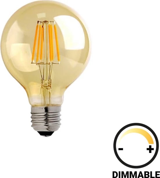 Llambë LED G125 e zbehtë 8W E27 ngjyrë qelibar