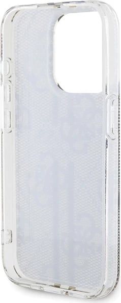 Mbështjellës Guess IML 4G Gold Stripe për iPhone 15 Pro, Kafe