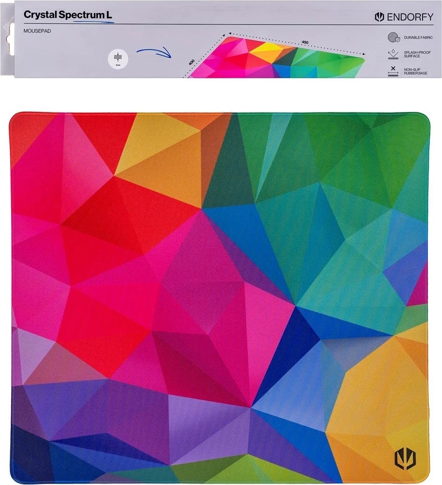 Mauspad ENDORFY Crystal Spectrum L, tekstil, shumëngjyrësh, i madh