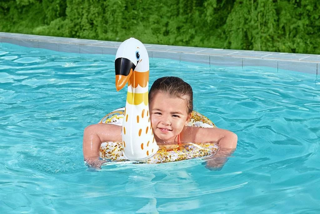 unazë fryrëse për fëmijë Bestway mjellmë 61 x 58.5 cm, me shkëlqim, shumëngjyrëshe