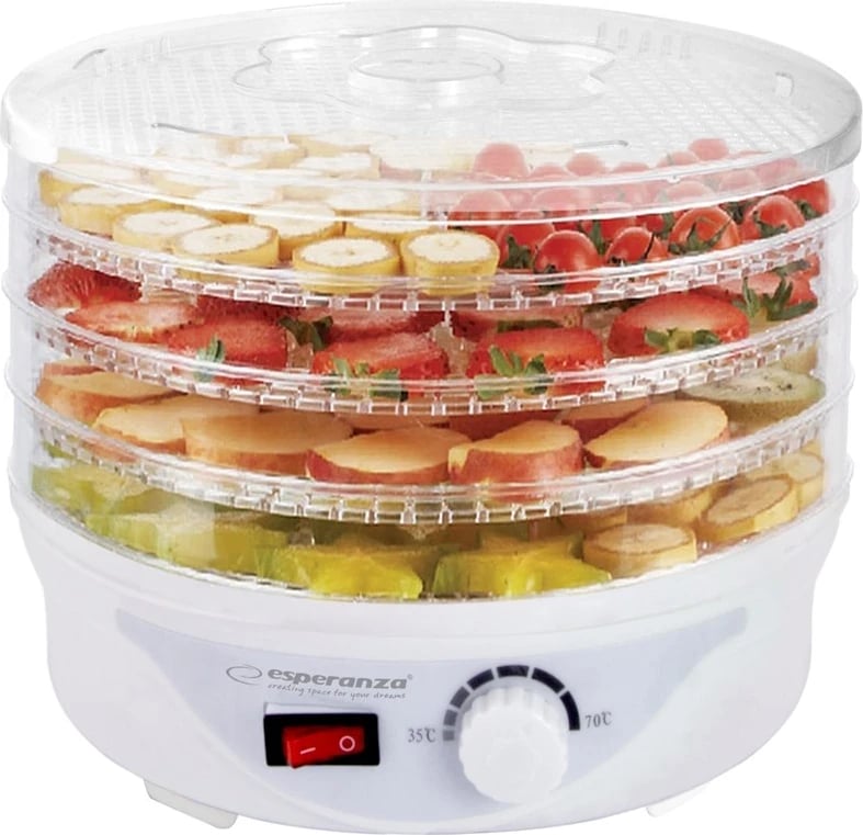 Dehidratues ushqimi Esperanza, EKD003,  250 W, transparent / i bardhë