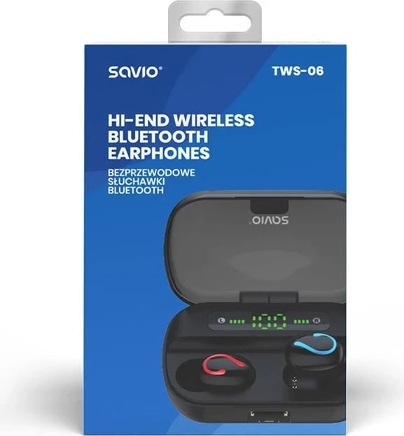 Kufje me bluetooth Savio TWS-06, e zezë