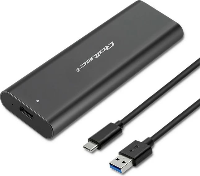 Kasë Qoltec për SSD M.2 SATA, 50311, USB Type-C, e zezë