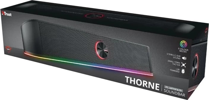 Bokse Trust GXT 619 Thorne, 2.0 kanale, 6 W, të zeza