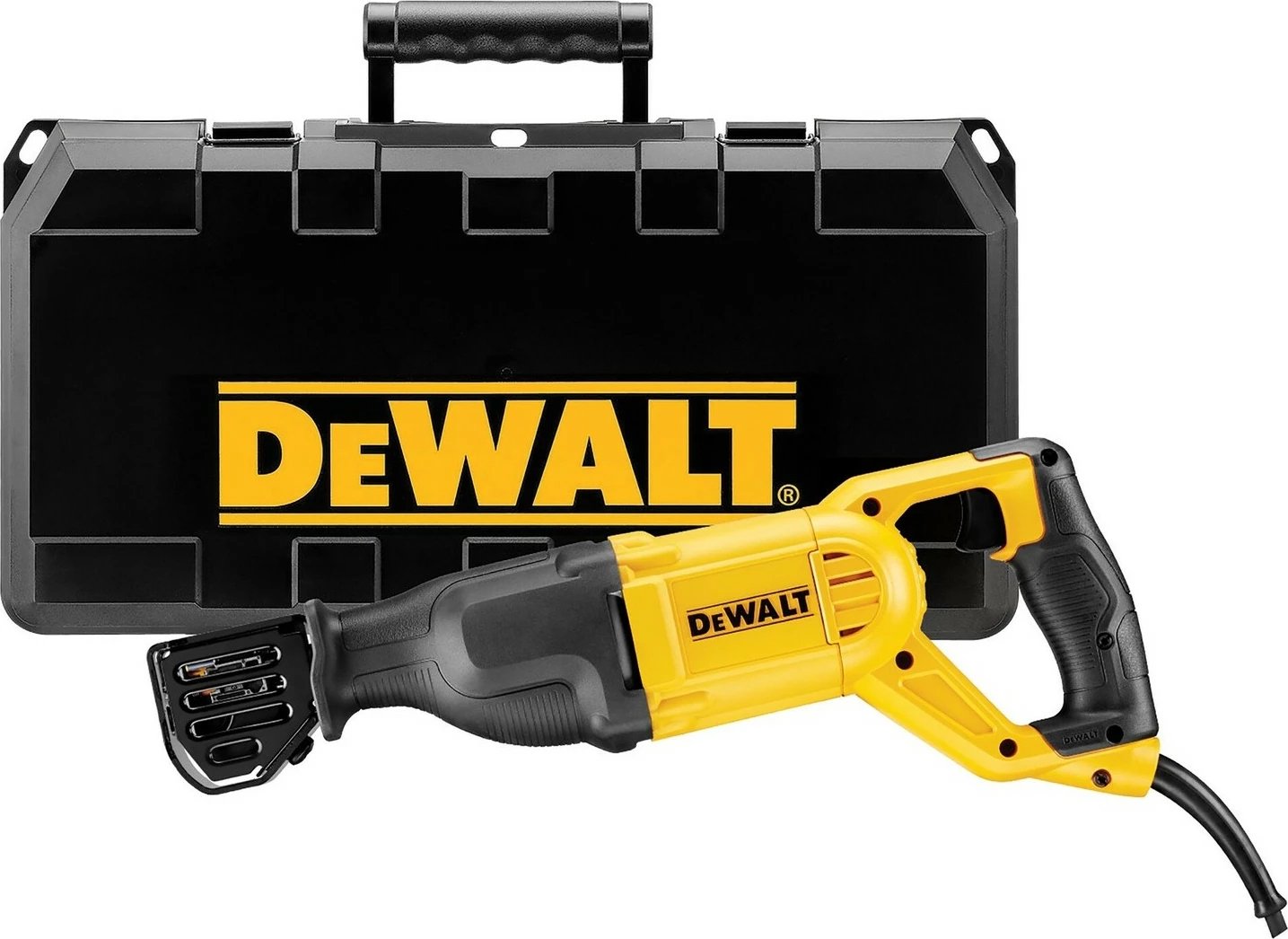 Sharrë reciproke DeWALT DWE305PK-QS, 1100W, 2800 spm, 10cm, e verdhë/zezë Sharrë reciproke DeWALT DWE305PK-QS, 1100W, 2800 spm, 10cm, e verdhë/zezë