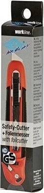 Thikë prerëse WEDO 78 805, 36mm, teh inox, automatik, e zezë/kuqe