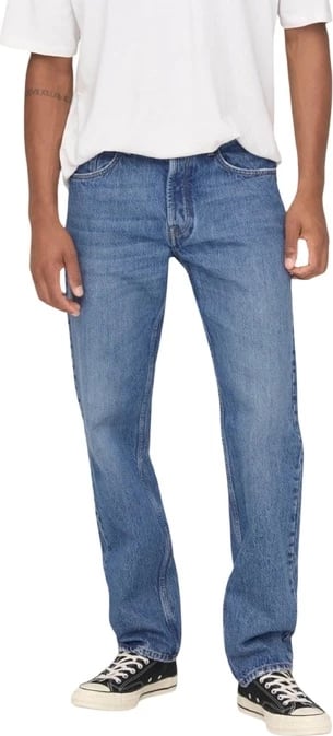 Pantallona jeans Only & Sons për meshkuj, të kaltërta