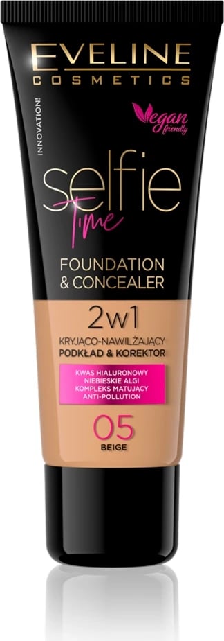 Fondatinë dhe korrektor Eveline Cosmetics Selfie Time 05 Beige 30ml