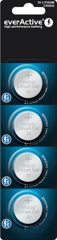 Bateri litium everActive CR3032, set 4 copë