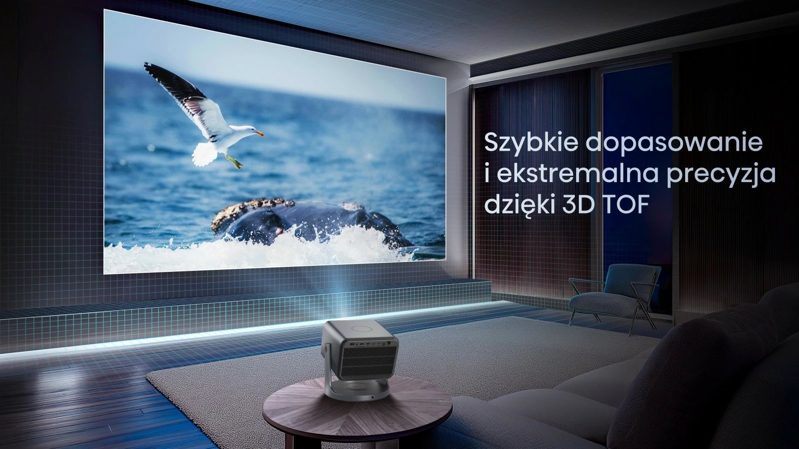 Projektor laser Hisense C2, 4K, 300", JBL Sound, WiFi, Bluetooth, Gri