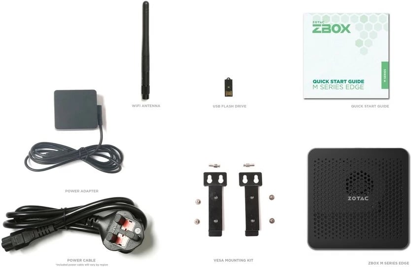 Mini PC Zotac ZBOX edge MI648, Intel Core i5, 64GB, Wi-Fi 6, 0.64L