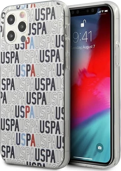 Mbështjellës U.S. Polo Assn. USHCP12LPCUSPA6 për iPhone 12 Pro Max, Logo Mania, Bardhë