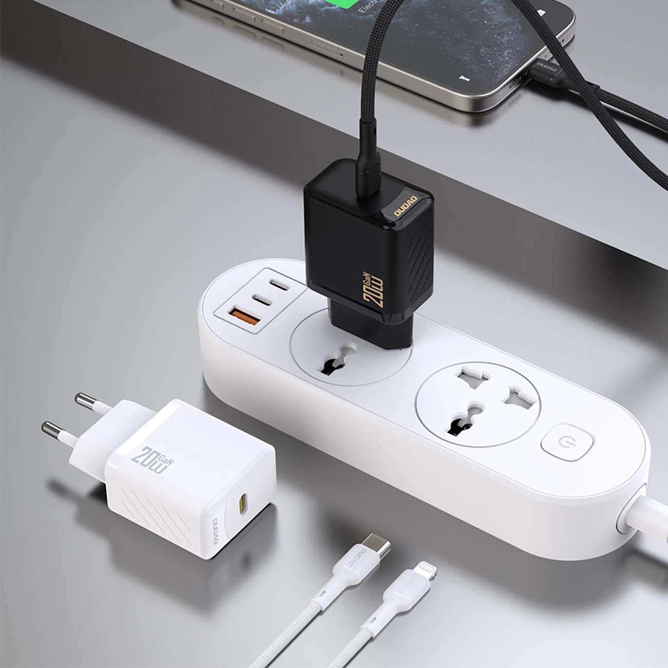 Karikues muri Dudao A26, GaN, 20W, USB-C, i zi