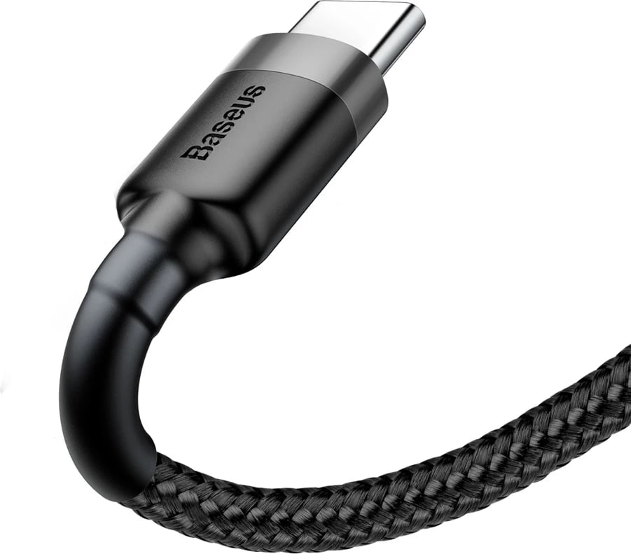 Kabllo Baseus Cafule CATKLF-AG1 USB-A në USB-C, 0.5m, 3A, QC 3.0, e zezë-gri