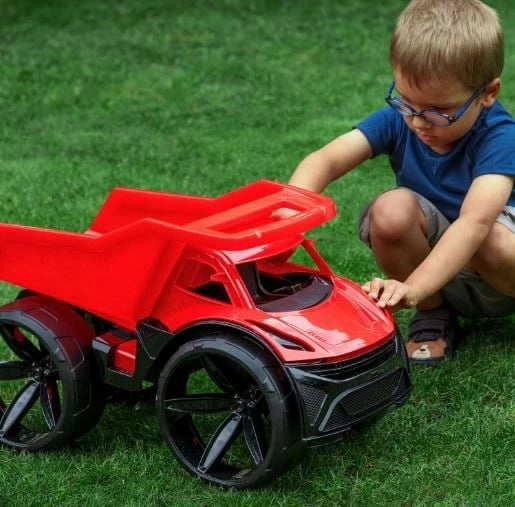 Kamion lodër Wader Maximus 64000, plastikë, i kuq dhe i zi