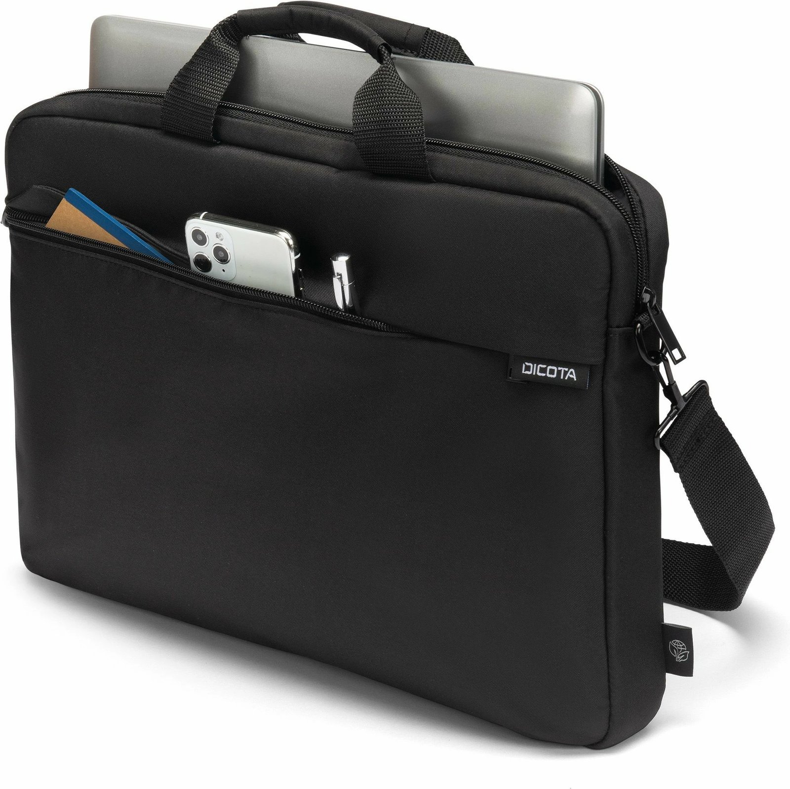 Çantë DICOTA D32090-RPET, 12.5", rrip shpatullash, e zezë