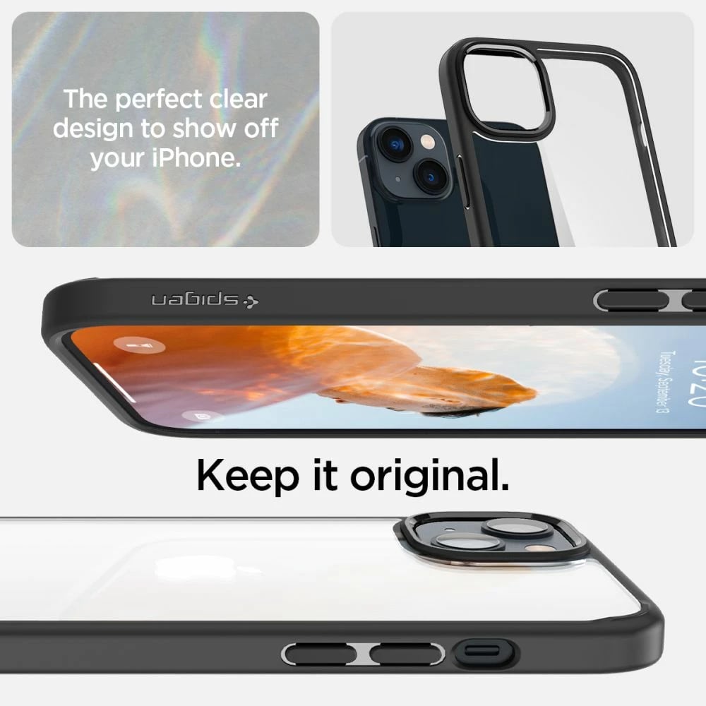 Mbështjellës Spigen Ultra Hybrid për iPhone 14, Matte Black