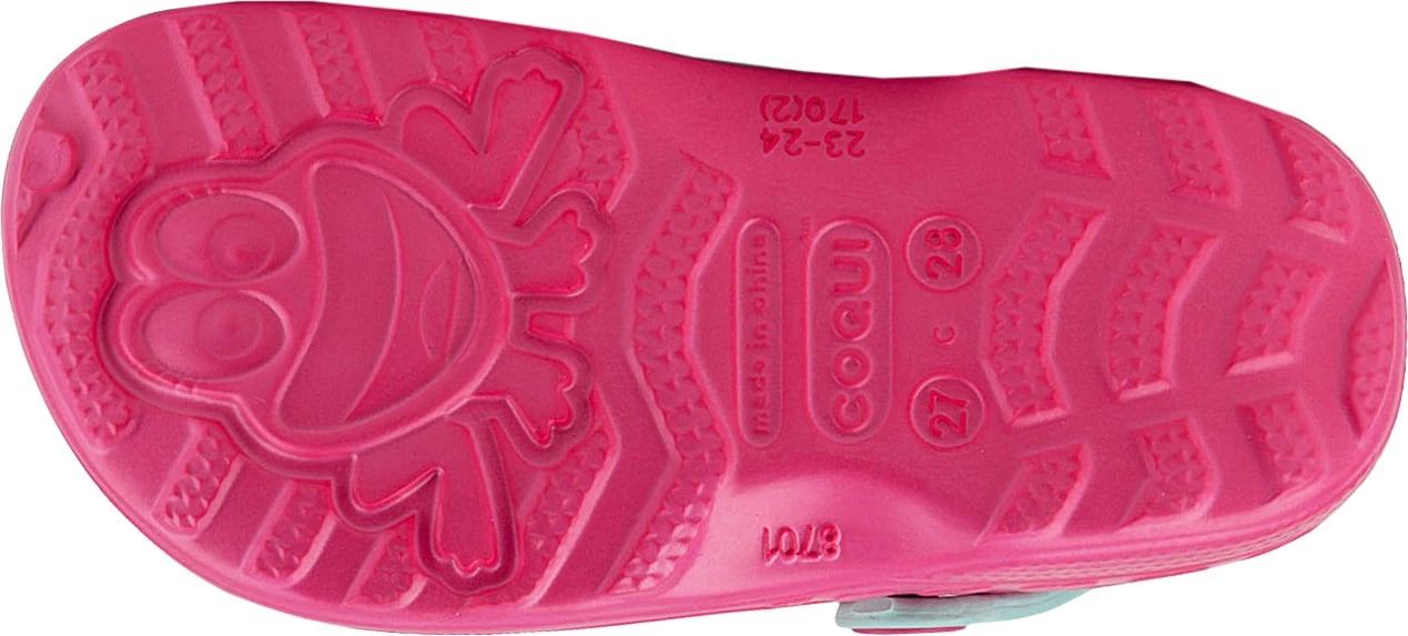 Clogs për fëmijë Coqui, fuchsia-mint