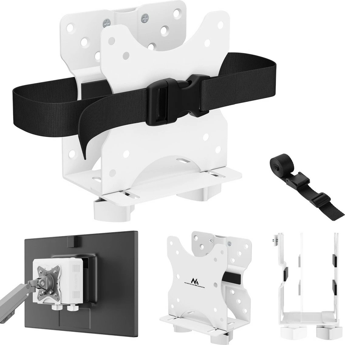 Mbajtëse mini kompjuteri Maclean MC-115W, e bardhë